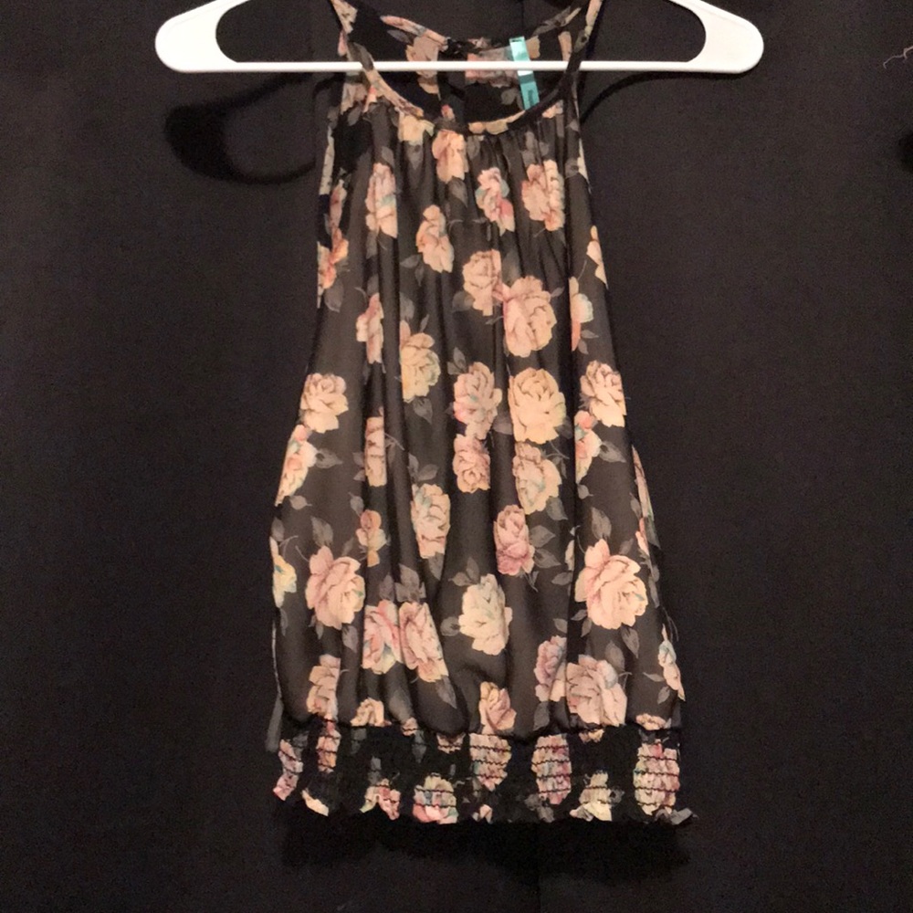 Floral blouse tank top